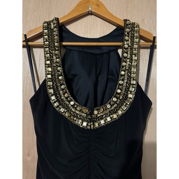 Xscape Black Maxi Dress with Gold Embellishments - Picture 6 of 10